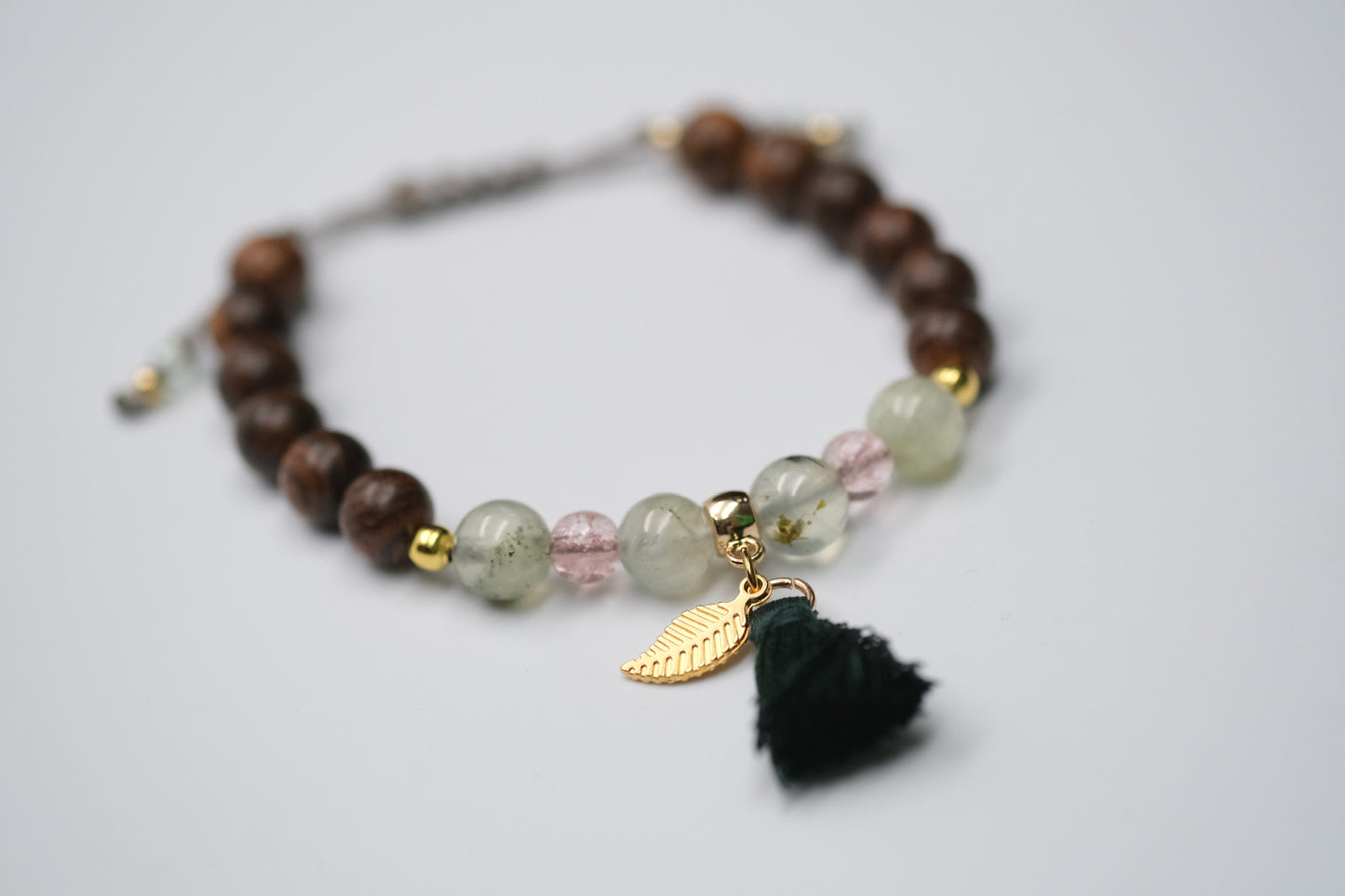 Armband Prehnit Sandalwood