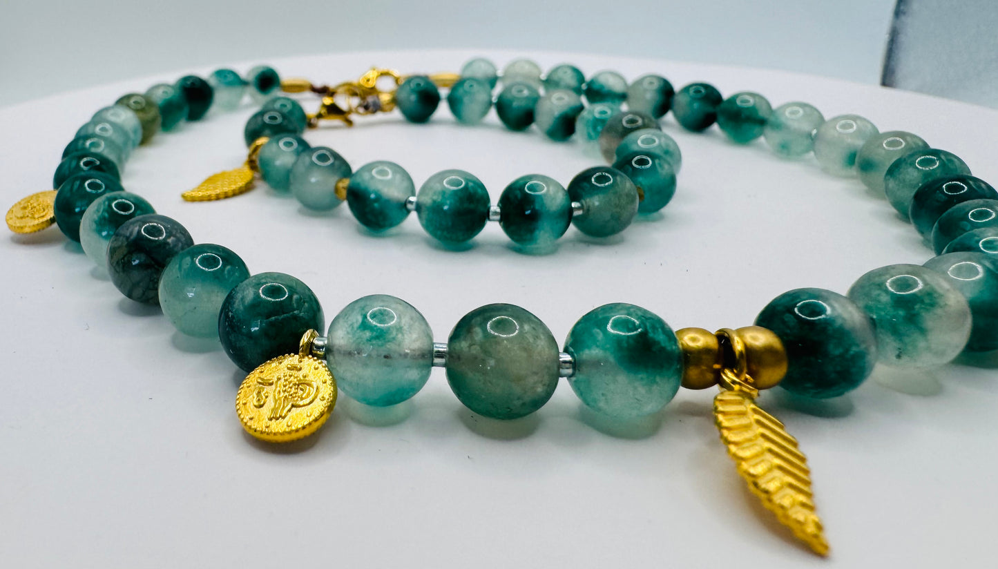 Moosachat Kette/ Armband