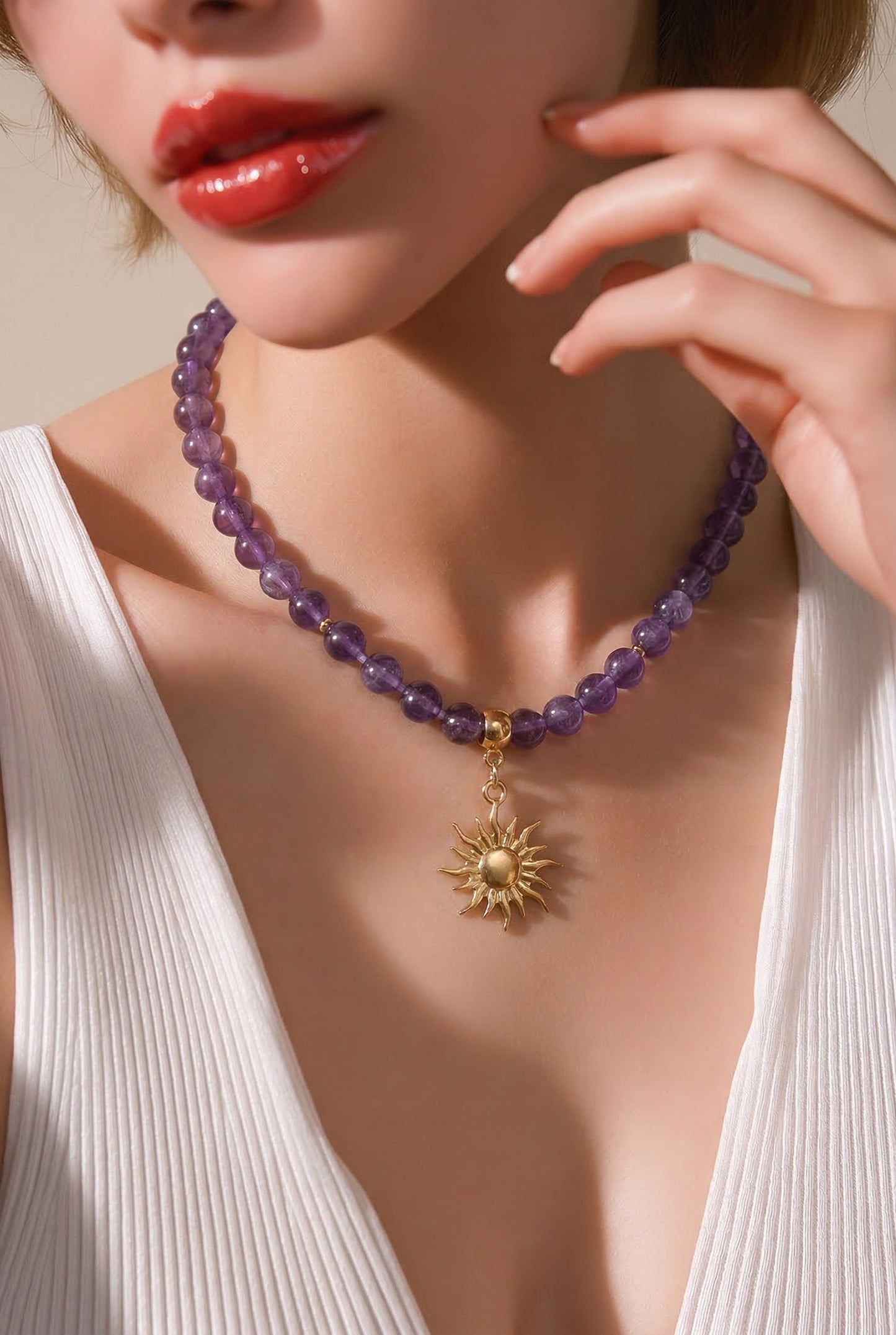 Choker Amethyst Sonne