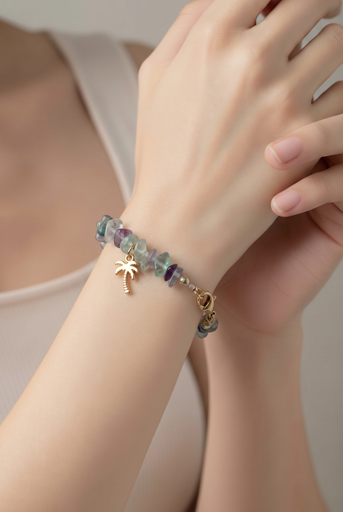 Fluorit Splitterkette / Armband