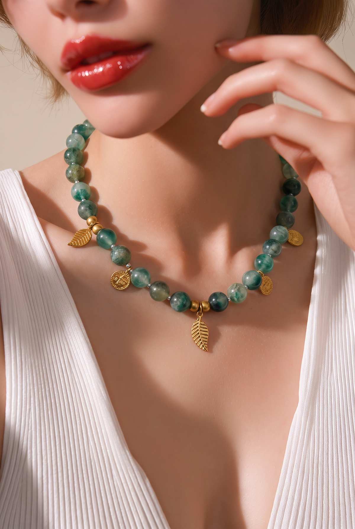 Moosachat Kette/ Armband